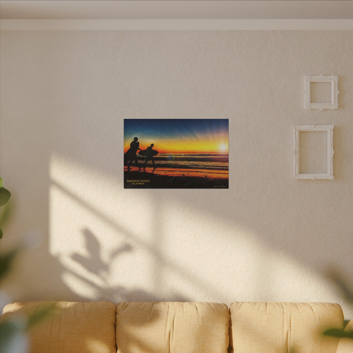 Swamis Vibe Encinitas California JSE Photograph #115 Spirited Swamis Surfers Sunset Sunset Surfing Matte Canvas Print, Surfer Wall Art, Beach Home Decor, Gift for Surf Lovers, Coastal Living, Ocean Art