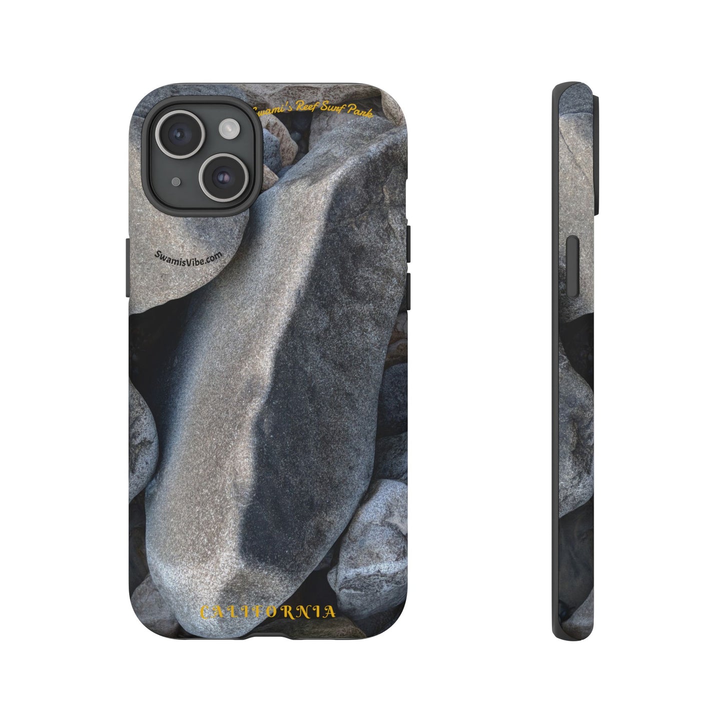 Swamis Vibe Encinitas California JSE Phone Case Designs #3. Swamis Beach Melted Rocks Durable Phone Case with Rock Design, Tough Cases for Outdoorsy Souls, Unique Gift for Nature Lovers, Perfect for Hiking and Adventure