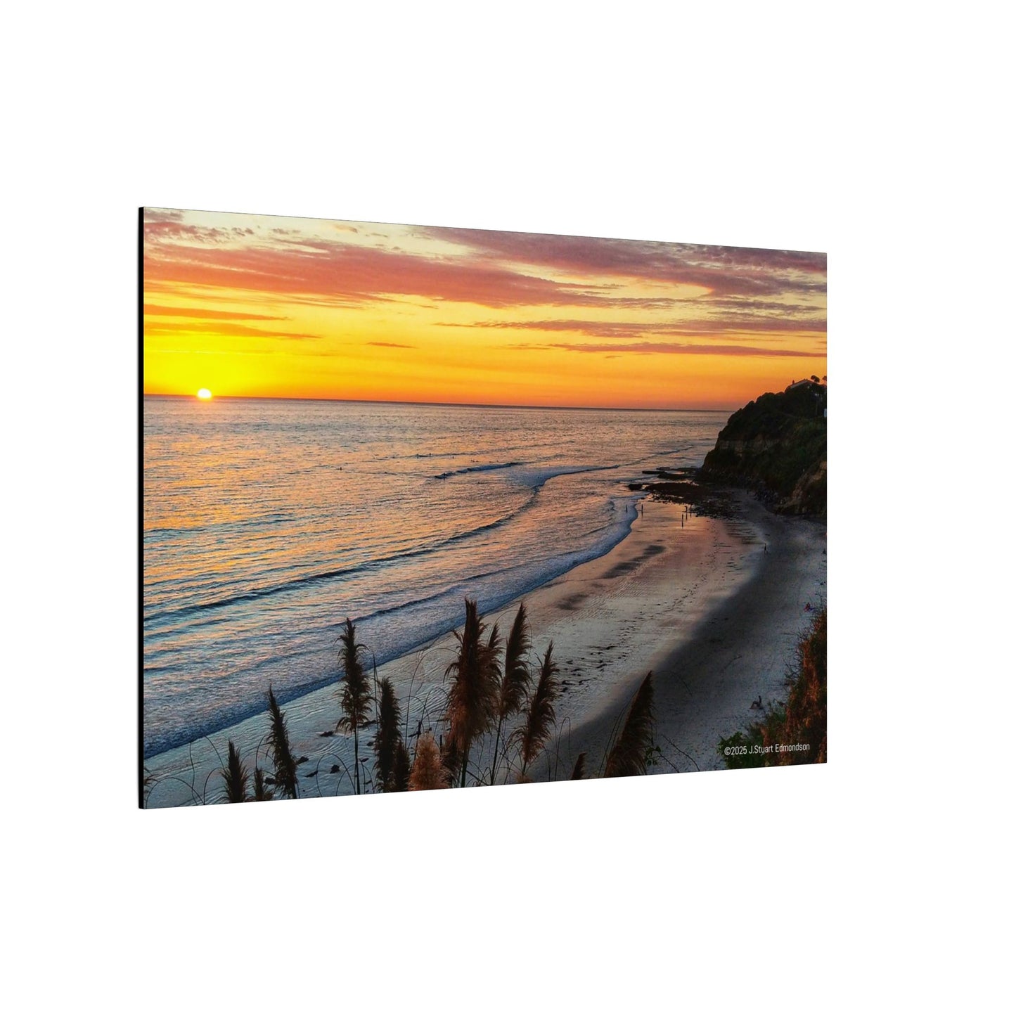Swamis Vibe Encinitas California JSE Photograph #529 Swamis Point Sunset Surfing Wall Art, Stretched Canvas Print, Coastal Decor, Beach House Artwork, Swamis Sunset Scene, Nautical Gift