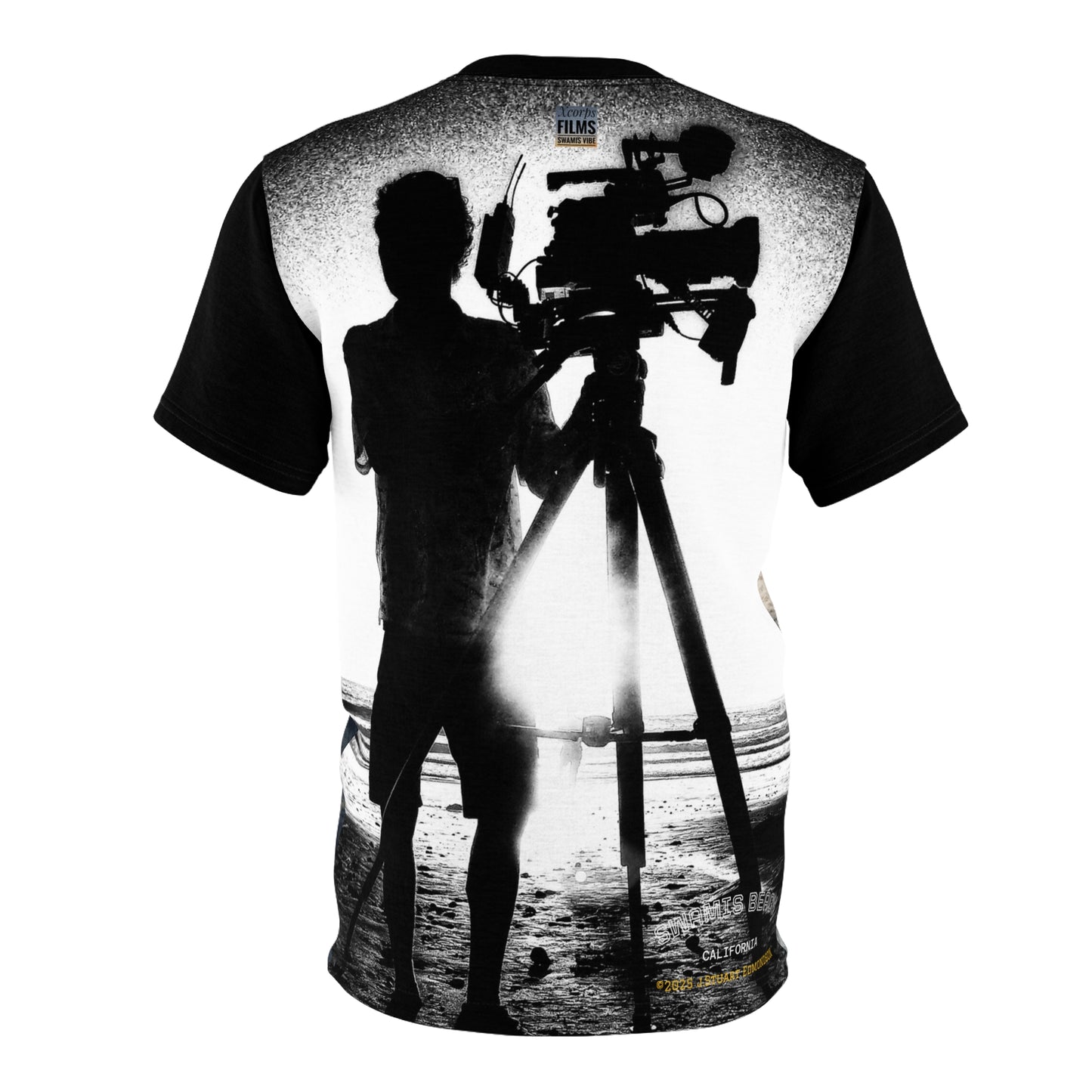 Swamis Vibe Encinitas California JSE Designs #7. Surfers Kiss Unisex T Cut & Sew Tee, Beach Lifestyle, Surfing Gift, Summer Tee, Vacation Wear, Outdoor Adventure Shirt