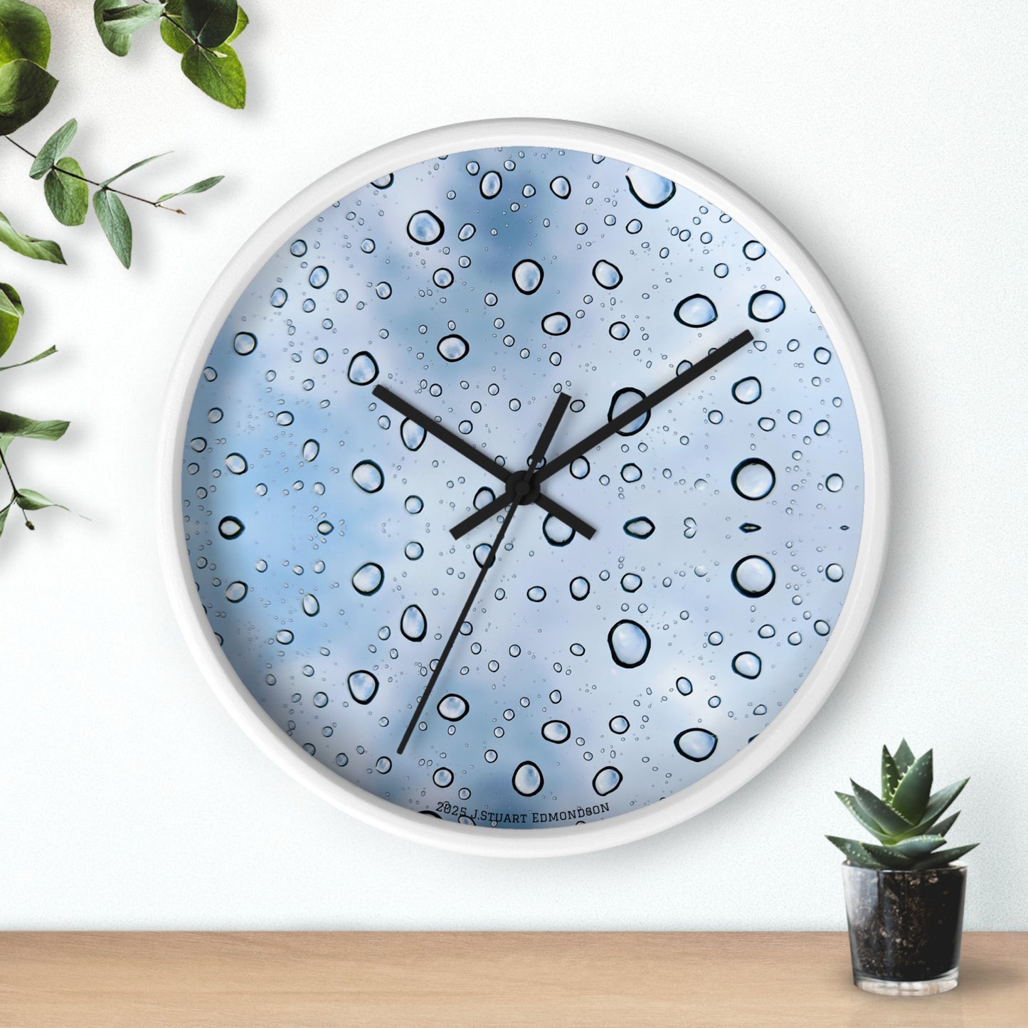Swamis Vibe Encinitas California JSE Designs #1. Raindrops Wall Clock Swamis Surf Park