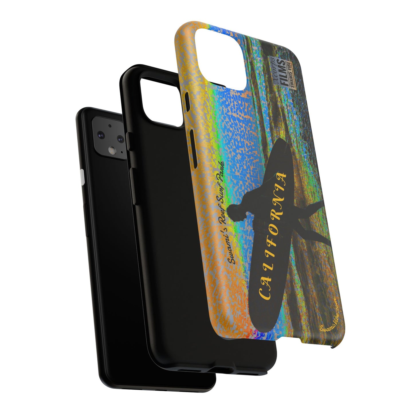 Swamis Vibe Encinitas California JSE Phone Case Designs #1 Swamis Beach Vibe California Surf Phone Case, Tropical Vibes, Ideal for Beach Lovers, Unique Gift for Summer, Vacation Accessories, Trendy Style