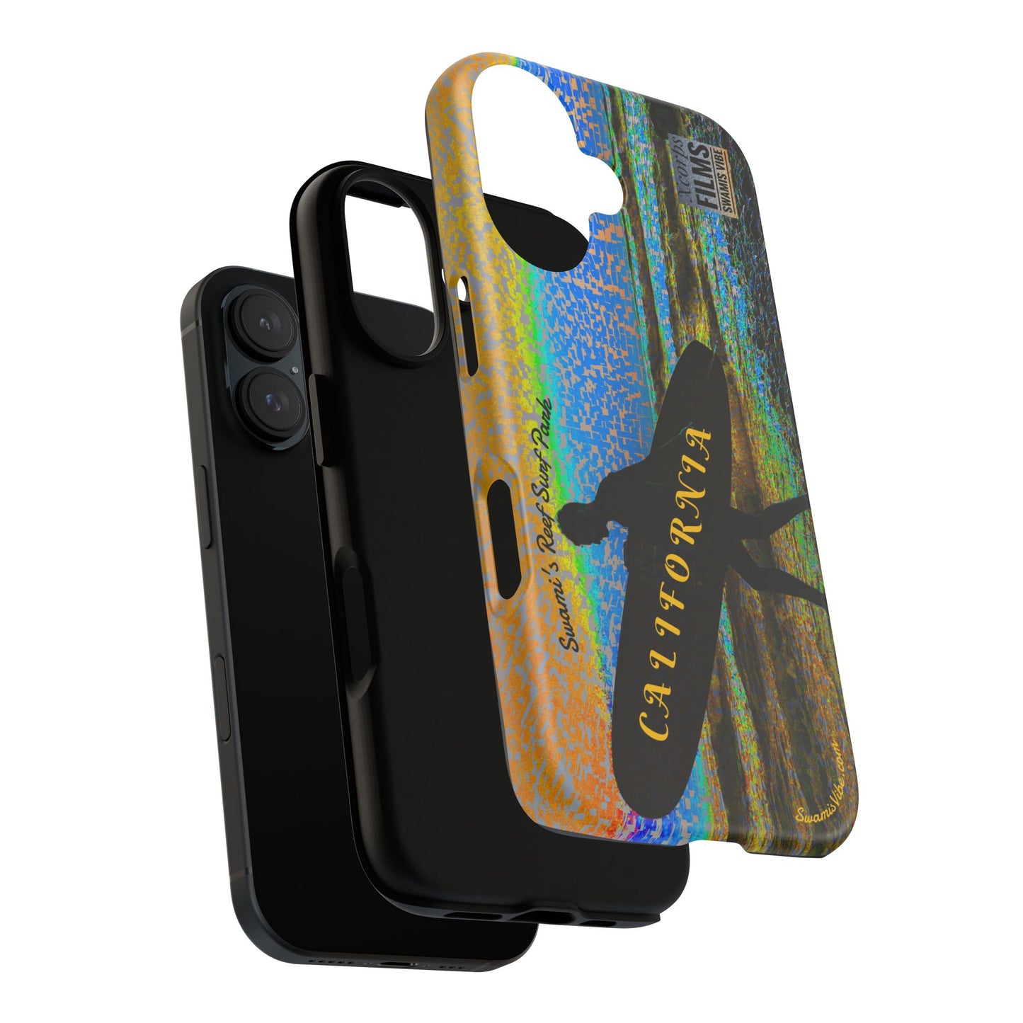 Swamis Vibe Encinitas California JSE Phone Case Designs #1 Swamis Beach Vibe California Surf Phone Case, Tropical Vibes, Ideal for Beach Lovers, Unique Gift for Summer, Vacation Accessories, Trendy Style