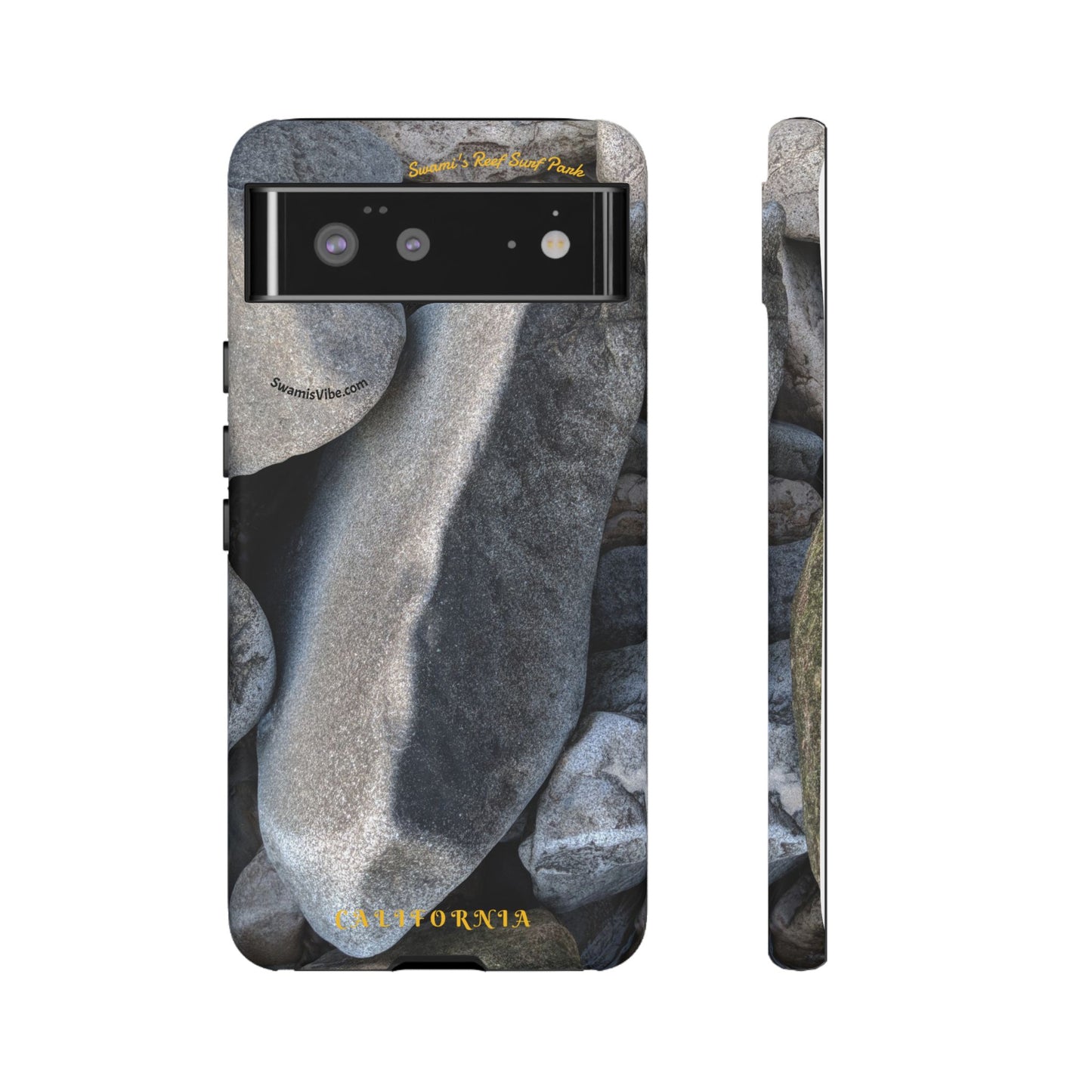 Swamis Vibe Encinitas California JSE Phone Case Designs #3. Swamis Beach Melted Rocks Durable Phone Case with Rock Design, Tough Cases for Outdoorsy Souls, Unique Gift for Nature Lovers, Perfect for Hiking and Adventure