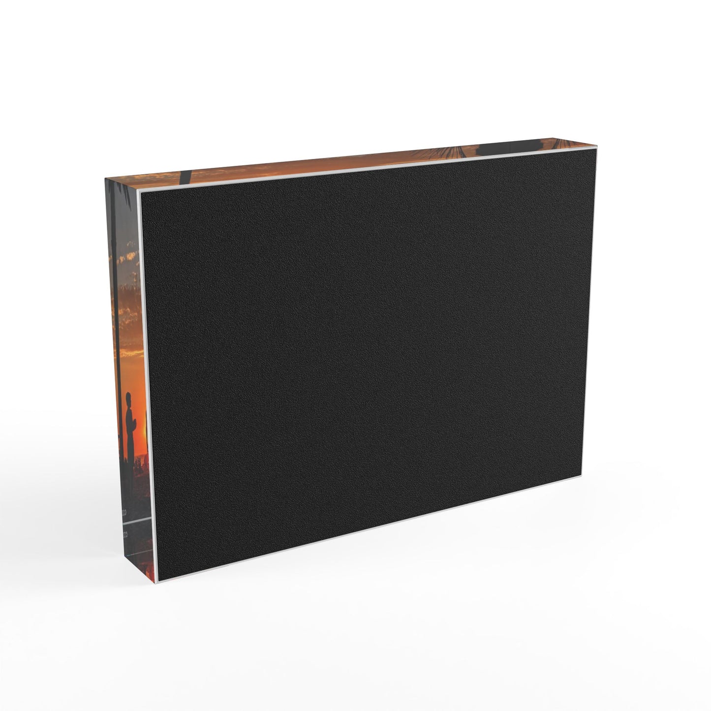 Swamis Vibe Surf and Sunsets - Moonlight Beach sunset Photo Block | Home Décor, Photography Display, Gift for Beach Lovers, Beach House Accent, Wedding Gift