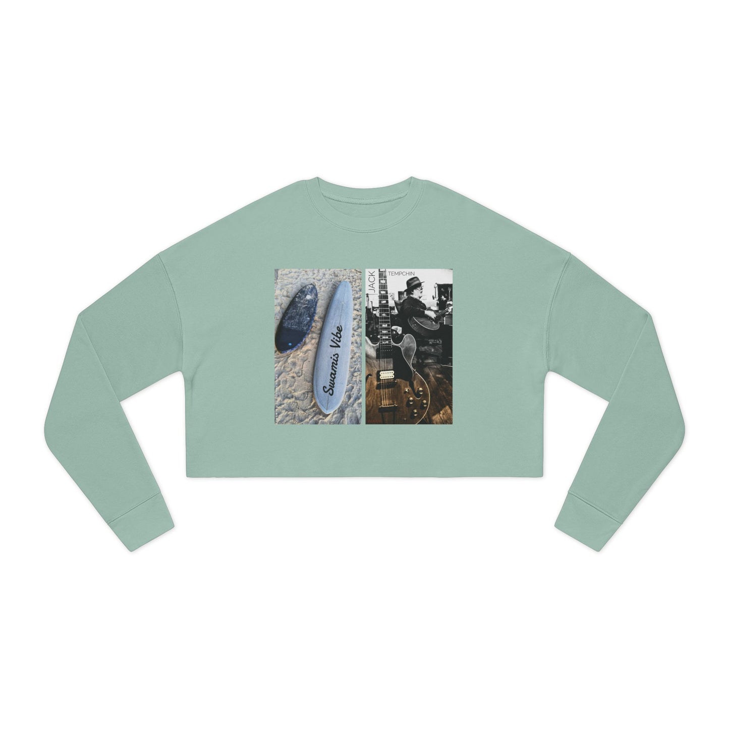 Swamis Vibe Cropped Sweatshirt — California Music Surf Sunset Design