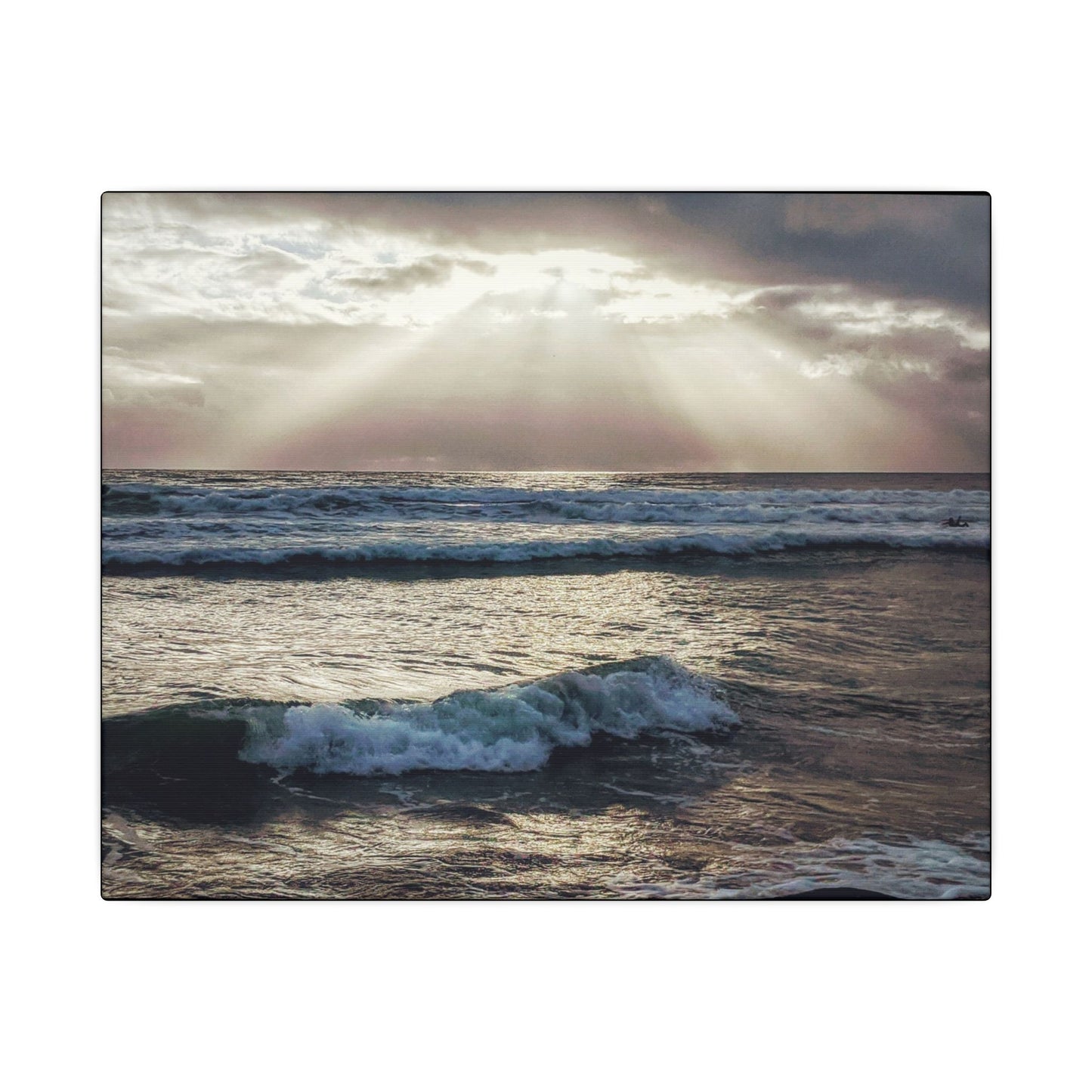 Swamis Vibe Encinitas California JSE Photograph #1256 Swamis Sun Rays Canvas Wall Art, Ocean Sunset Decor, Coastal Home Decor, Beach Wall Art, Nautical Wall Art