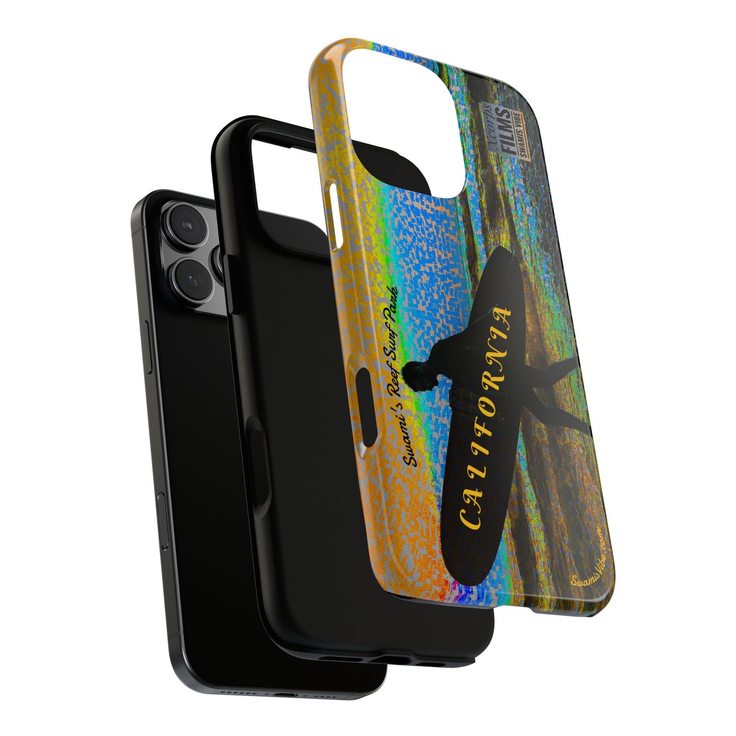 Swamis Vibe Encinitas California JSE Phone Case Designs #1 Swamis Beach Vibe California Surf Phone Case, Tropical Vibes, Ideal for Beach Lovers, Unique Gift for Summer, Vacation Accessories, Trendy Style