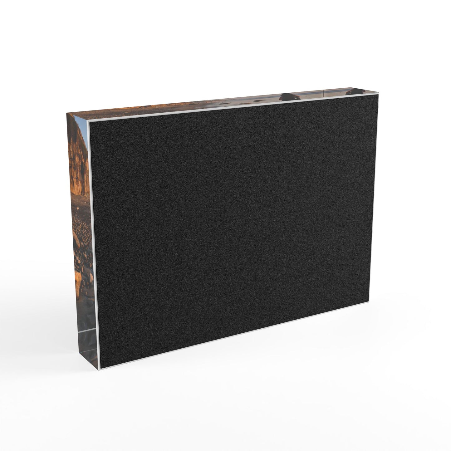 Swamis Vibe Girl in Long Dress Walking a Low Tide Beach Aesthetic Photo Block | Personalized Decorative Art, Home Decor, Unique Gifts, Wall Display