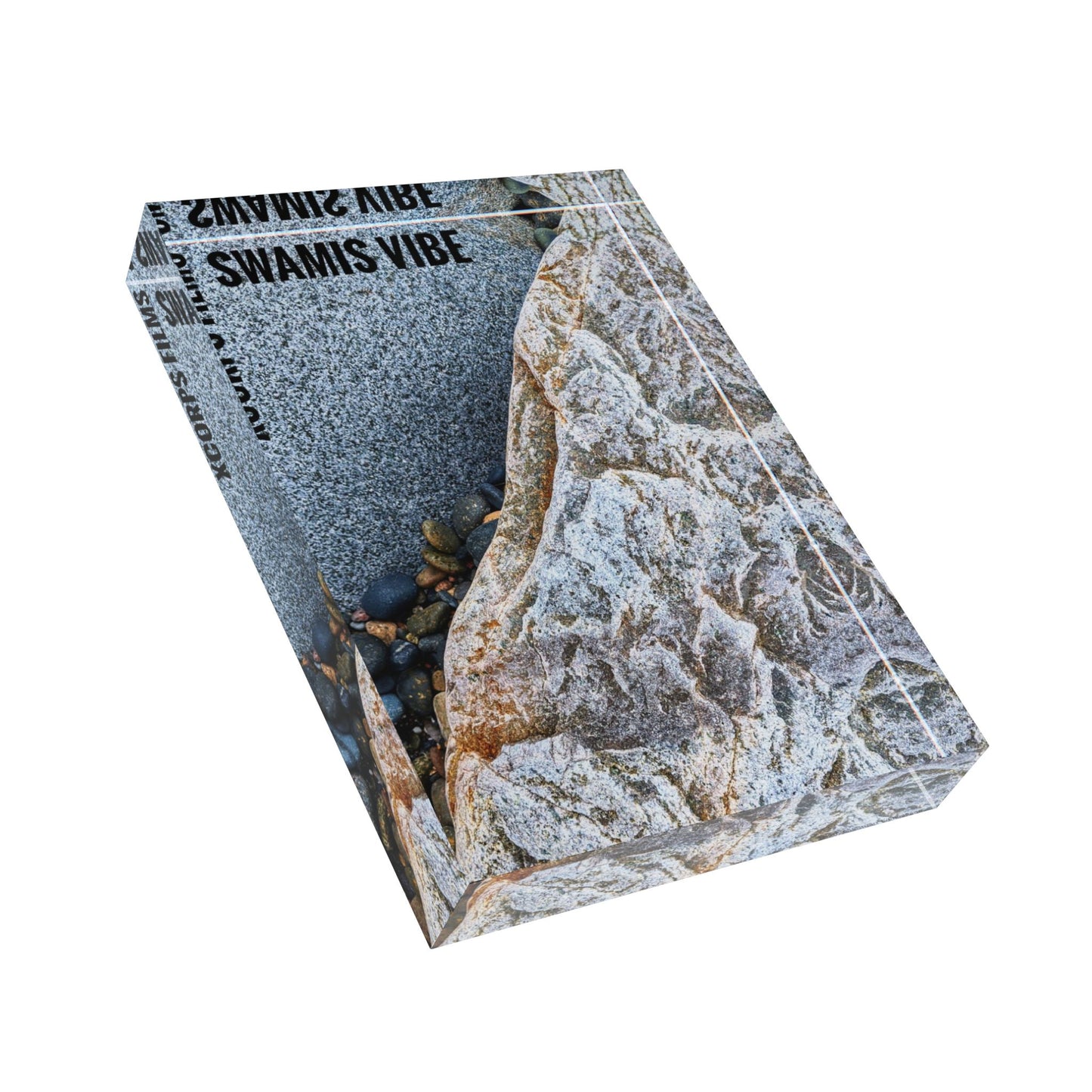 Swamis Vibe Surf and Sunsets 3D Photo Blocks Ocean Worn Rock Slabs #152 Nature-Inspired Photo Block, Home Decor, Modern Wall Art, Gift for Nature Lovers, Office Decor, SWAMIS VIBE Block