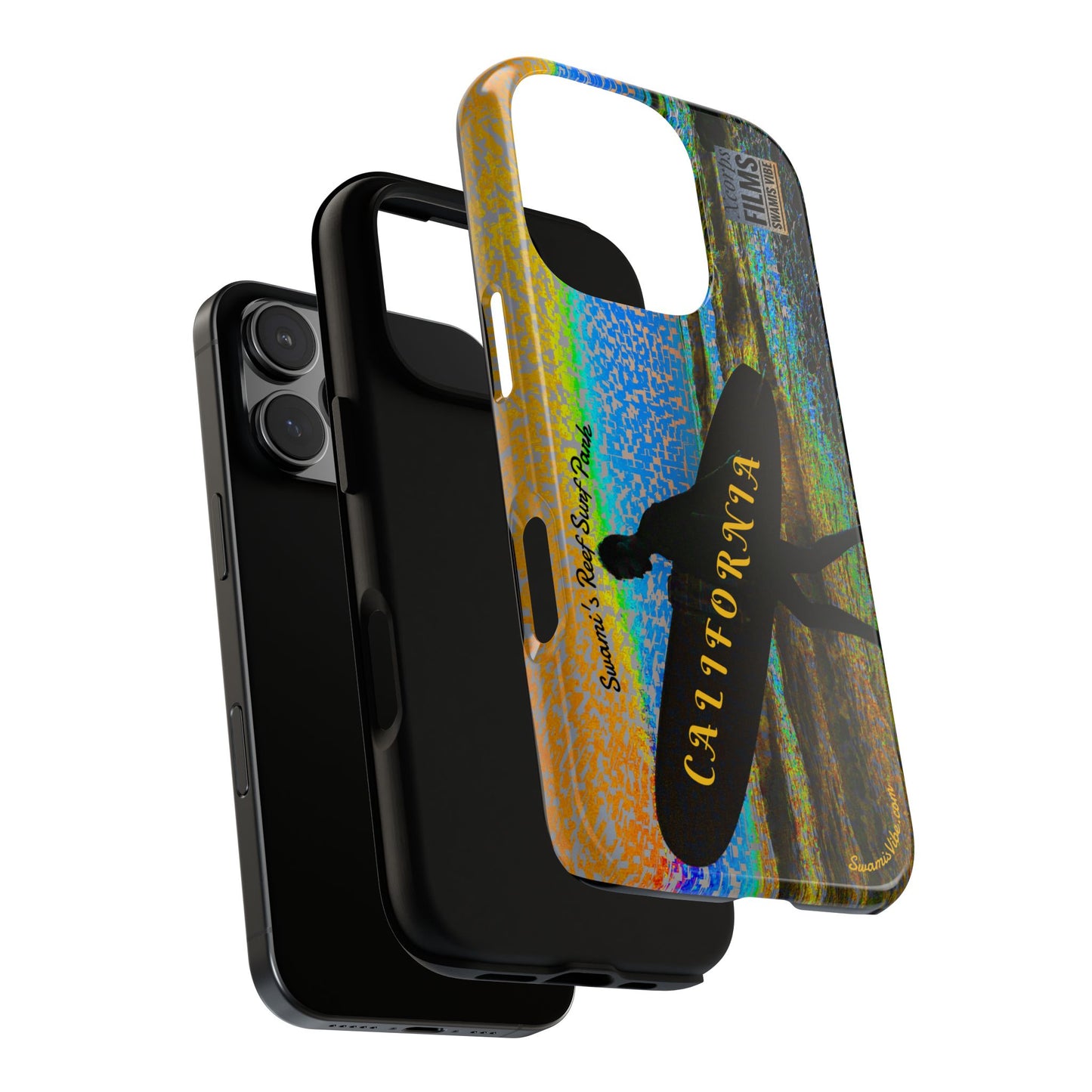 Swamis Vibe Encinitas California JSE Phone Case Designs #1 Swamis Beach Vibe California Surf Phone Case, Tropical Vibes, Ideal for Beach Lovers, Unique Gift for Summer, Vacation Accessories, Trendy Style