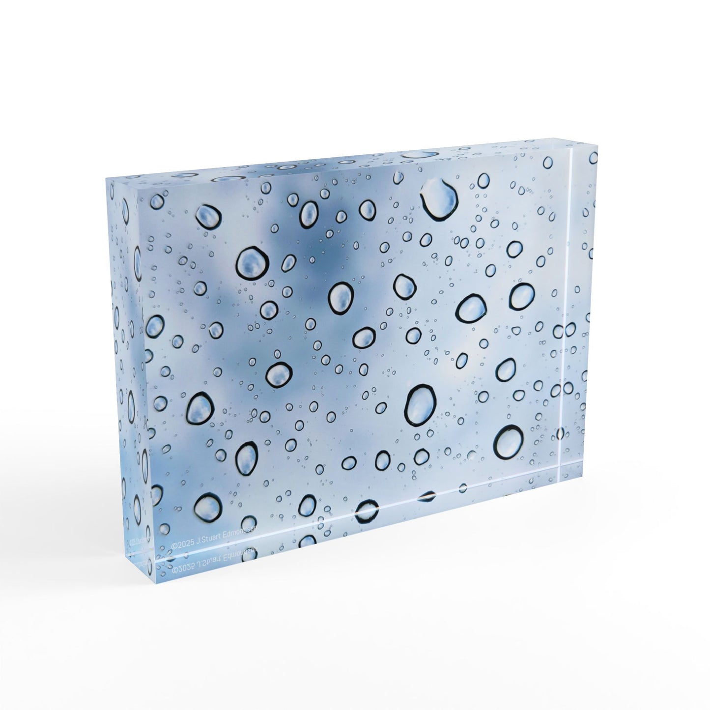 Swamis Vibe Surf and Sunsets Storm Rains #2. Water Droplet Photo Block, Home Decor, Unique Gift, Modern Wall Art,