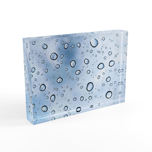 Swamis Vibe Surf and Sunsets Storm Rains #2. Water Droplet Photo Block, Home Decor, Unique Gift, Modern Wall Art,