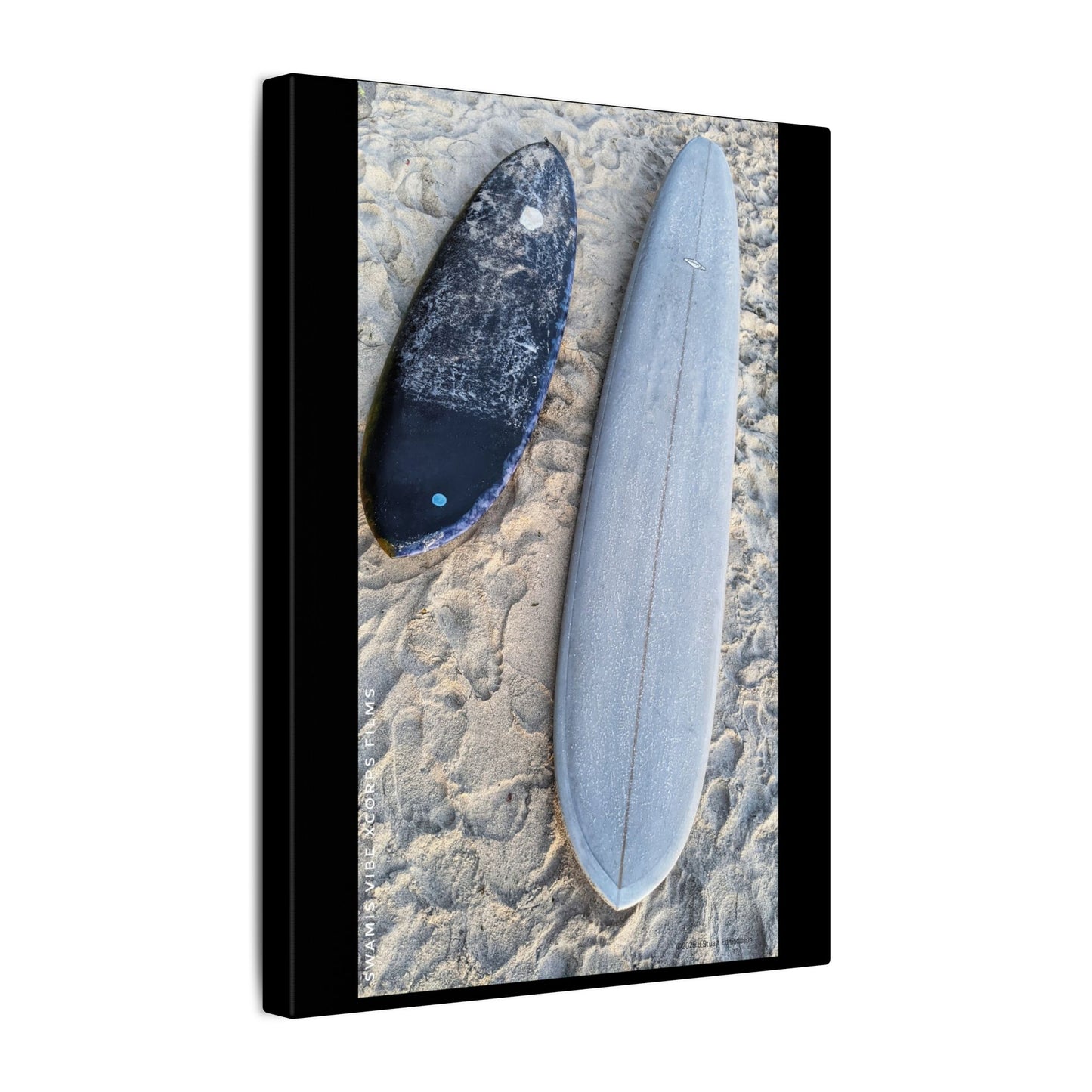 Swamis Vibe Encinitas California JSE Photograph #312 Swamis Surfboards by Ed Burke Surfboard Canvas Art Print, Coastal Home Decor, Beach Wall Art, Surfing Gift, Ocean Vibes, Nautical Wall Hanging