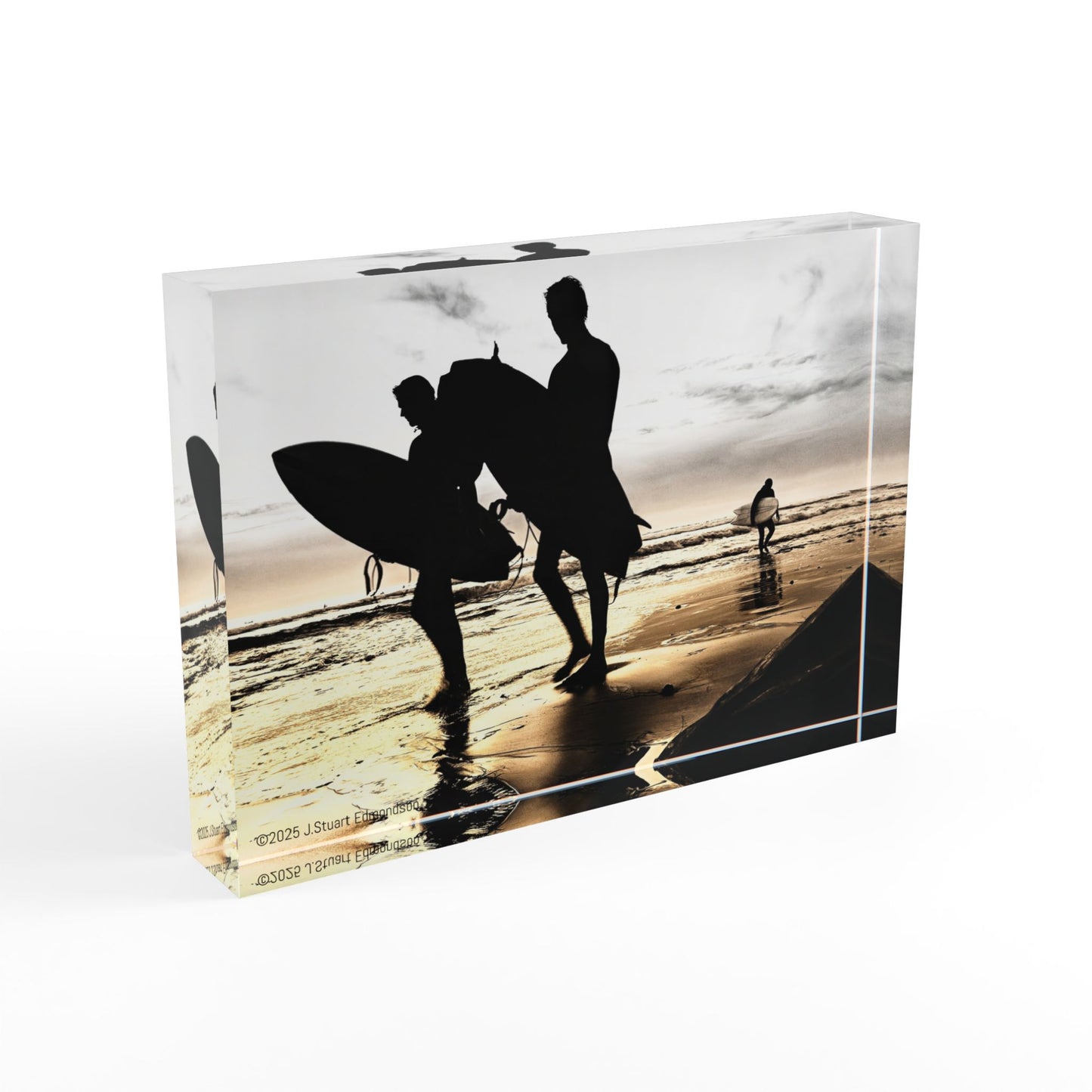 Swamis Vibe Surf and Sunsets Swamis Surfers on the beach #4. Photo Block Display, Custom Photo Decor, Gift for Home Decor, Unique Photo Gift, Beach Theme