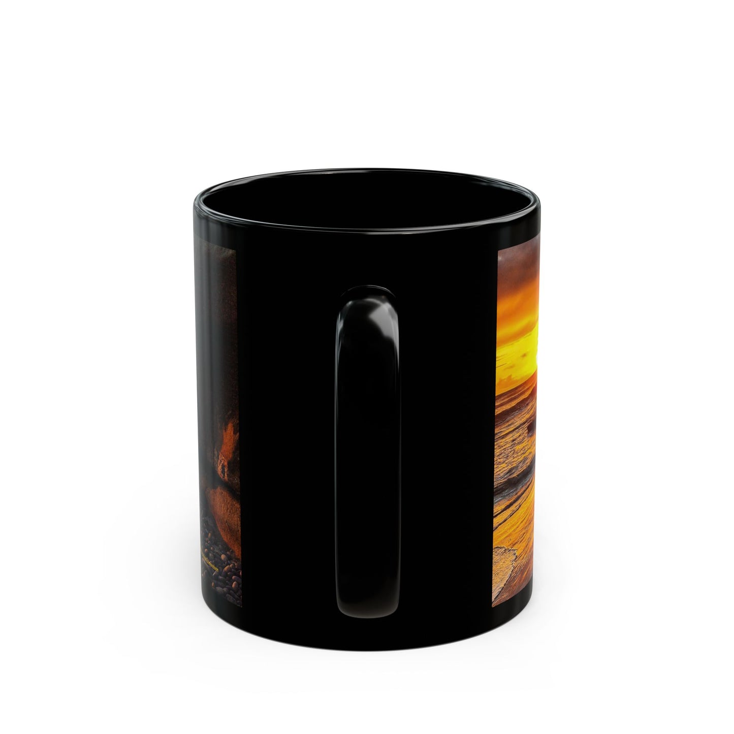 Swamis Vibe Encinitas California JSE Designs #10. Xcorps Films Swamis Sunset Vibe Ceramic Mug Black Sunset Beach Mug - Perfect for Coffee Lovers, Beach House Decor, Nature Gifts, Travel Mementos, Relaxing Vibes