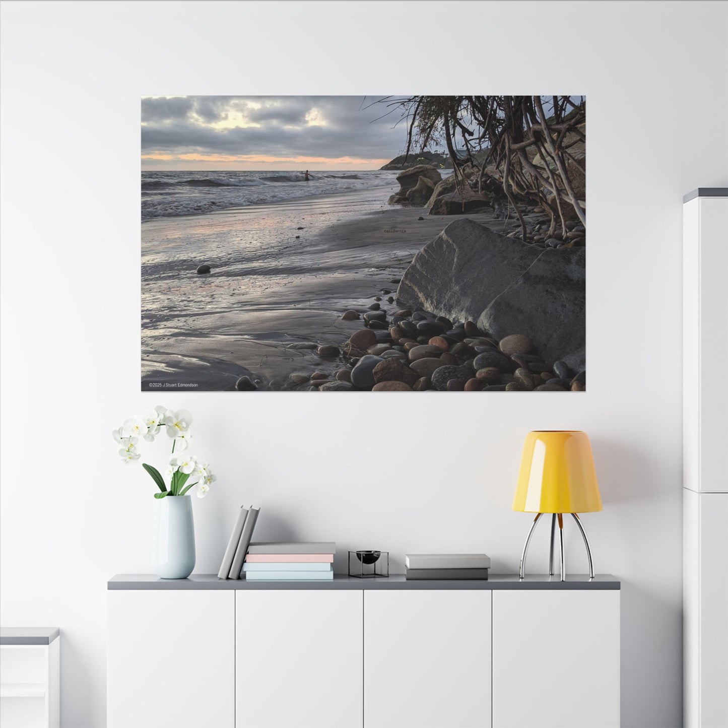 Swamis Vibe Encinitas California JSE Photography Canvas Print #1221 South Swamis Coastal Serenity Matte Canvas Print, Beach Decor, Ocean Wall Art, Nature Photography, Home Office Decoration