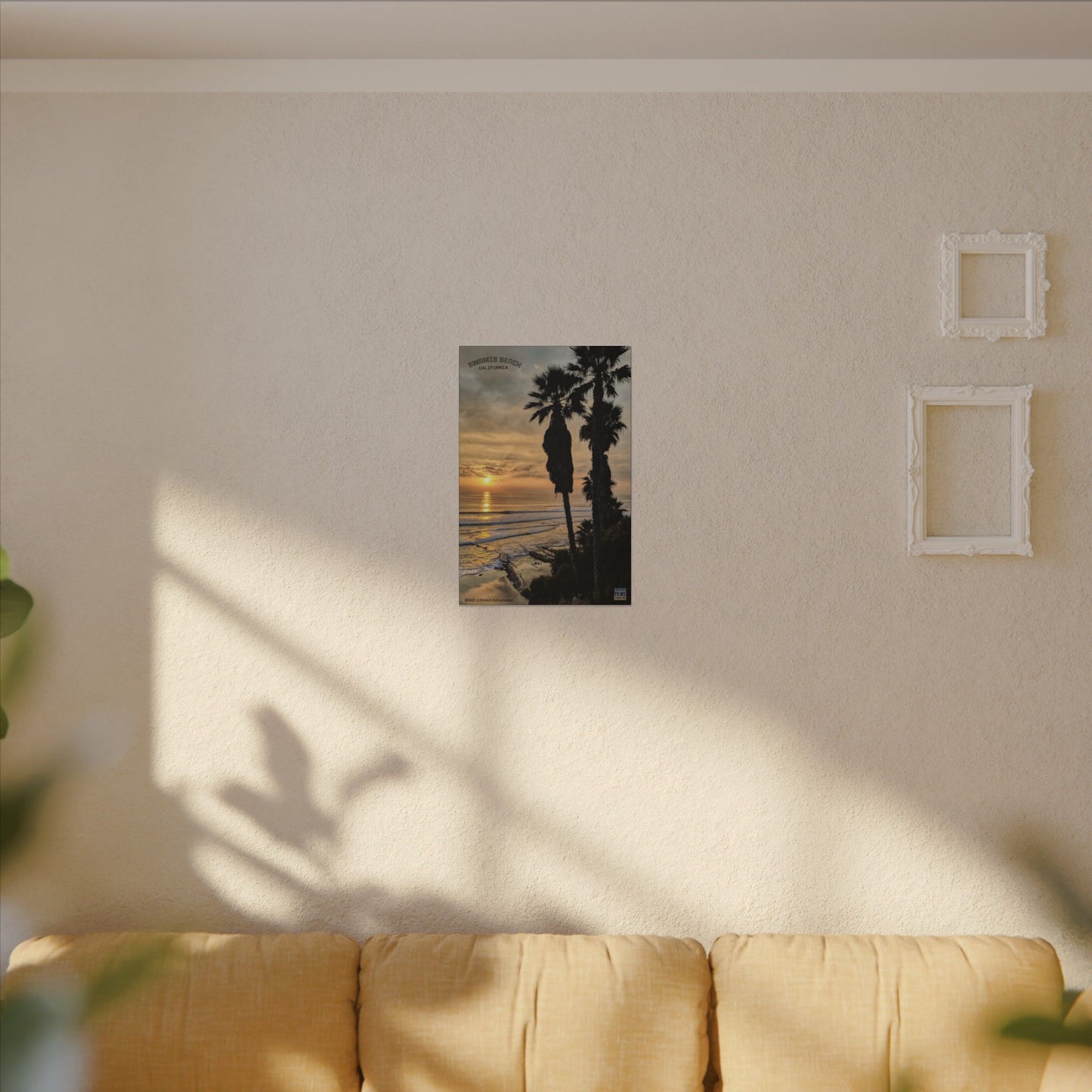 Swamis Vibe Encinitas California JSE Photograph #259 Swamis Winter Sunset Canvas Wall Art, Coastal Home Decor, Beach Vibes, Room Aesthetic, California Sunset, Gift for Ocean Lovers