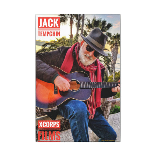Swamis Vibe Encinitas California JSE Photograph #310 Jack Tempchin at Swamis Canvas Wall Art - Vintage Musician Print, Home Decor, Gift for Music Lovers, Jack Tempchin, Xcorps Films