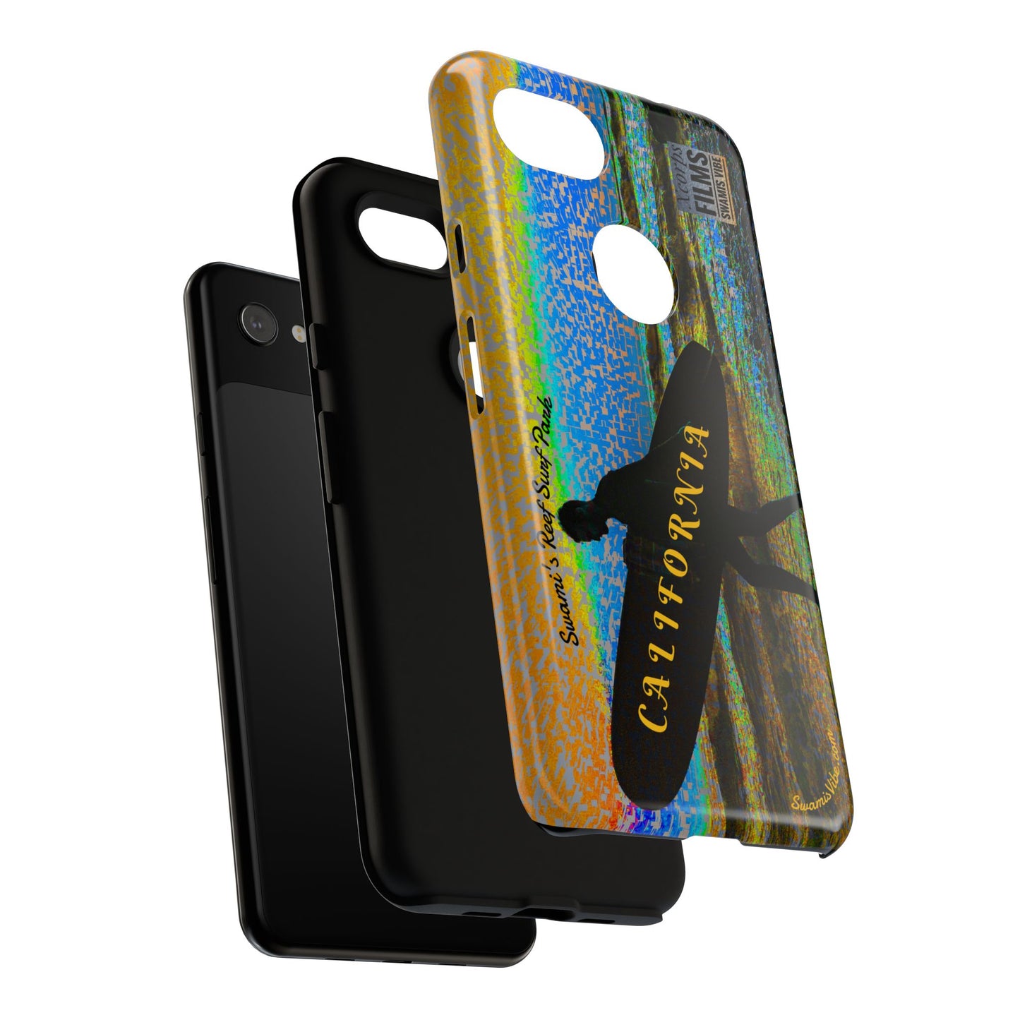 Swamis Vibe Encinitas California JSE Phone Case Designs #1 Swamis Beach Vibe California Surf Phone Case, Tropical Vibes, Ideal for Beach Lovers, Unique Gift for Summer, Vacation Accessories, Trendy Style